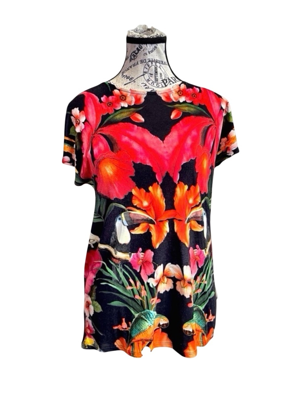 Ted Baker Tropical Floral & Toucan Print Dress – Women’s Size 2